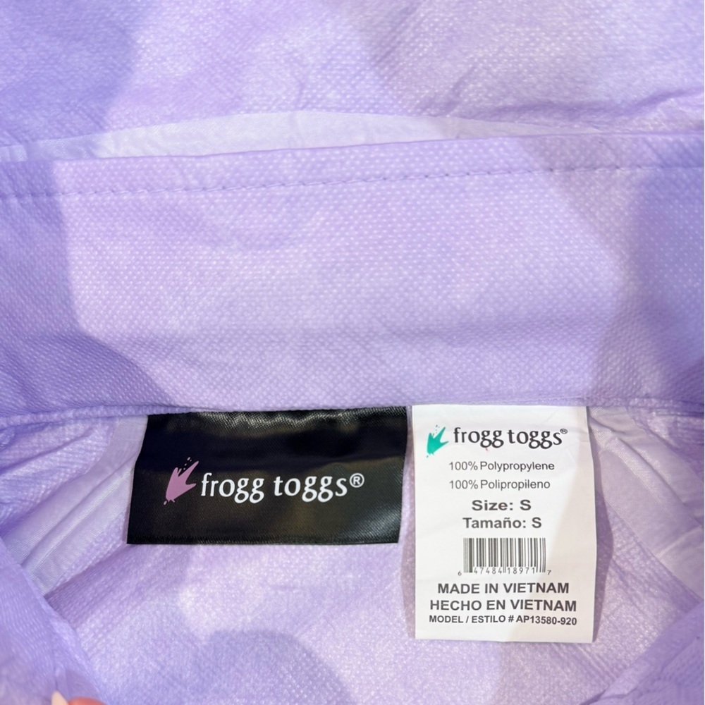 Women’s FROGG TOGGS Pro Action waterproof hooded lavender jacket. Size Small - Picture 7 of 9